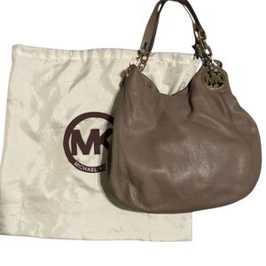 Michael Kors Tan Leather Shoulder Bag